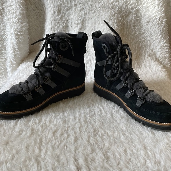 Cole Haan zero grand lux hiker boot suede shearling - Picture 6 of 9